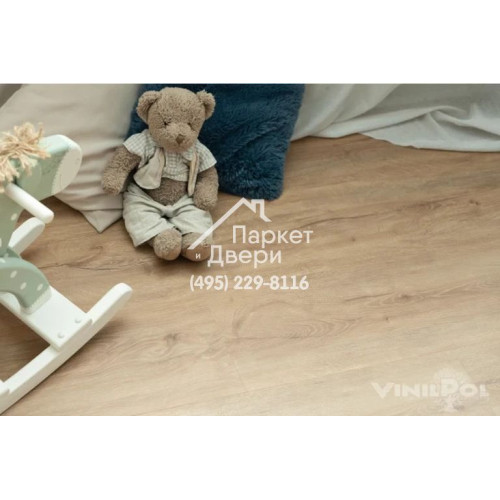 Виниловый пол Vinilam VinilPol Glue 7888 EIR Дуб Бари Glue 1219,6x228,6x2,0 мм