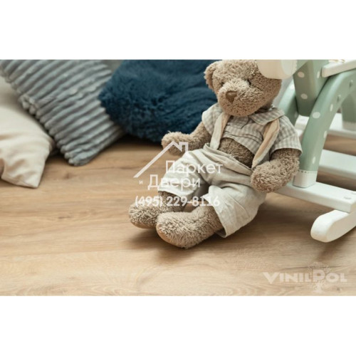 Виниловый пол Vinilam VinilPol Glue 7888 EIR Дуб Бари Glue 1219,6x228,6x2,0 мм