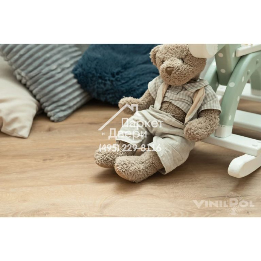 Виниловый пол Vinilam VinilPol Glue 7888 EIR Дуб Бари Glue 1219,6x228,6x2,0 мм-2