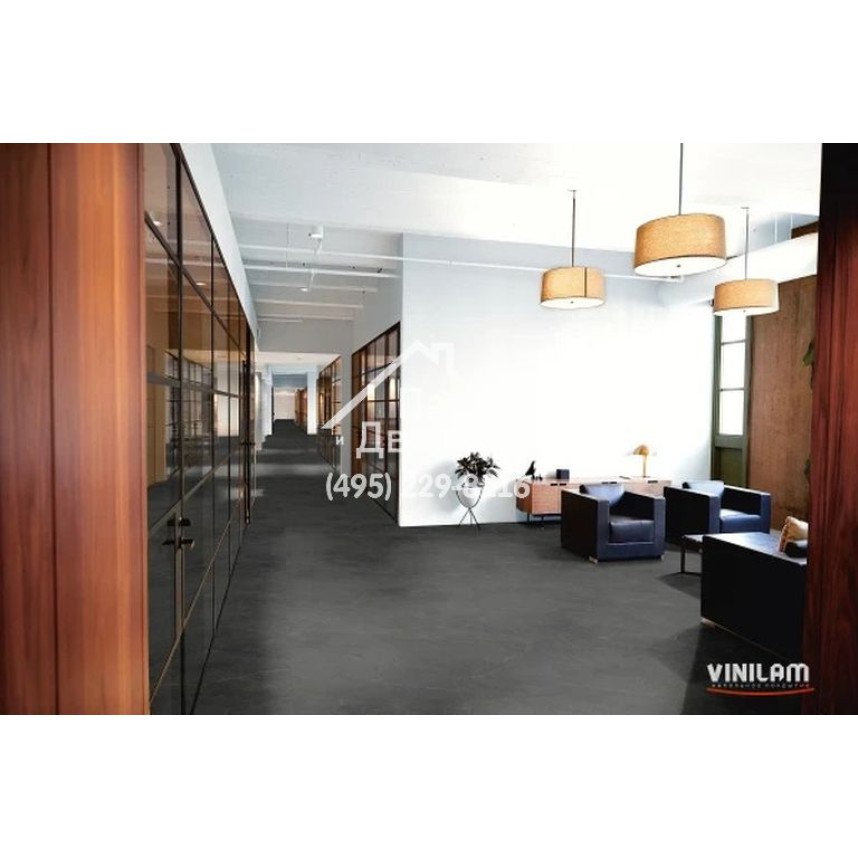 Виниловый пол Vinilam Allure Stone Glue 88809 Вулканический Черный Glue 914,4x457,2x2,5 мм
