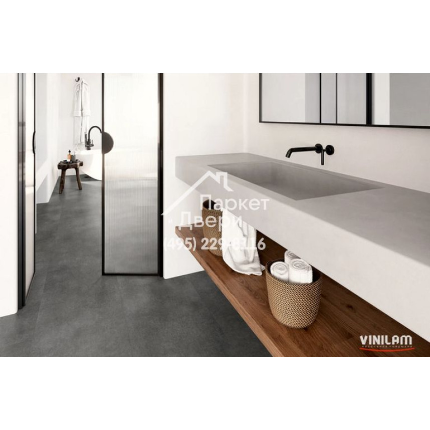 Виниловый пол Vinilam Allure Stone Glue 88804 Графит Glue 914,4x457,2x2,5 мм