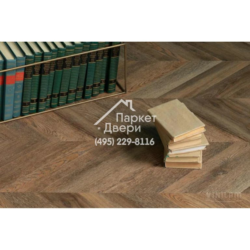 Виниловый пол Vinilam PARQUET CHEVRON Glue RI153610CL4 Шеврон Нормандия Glue 690x115x2,5 мм-5
