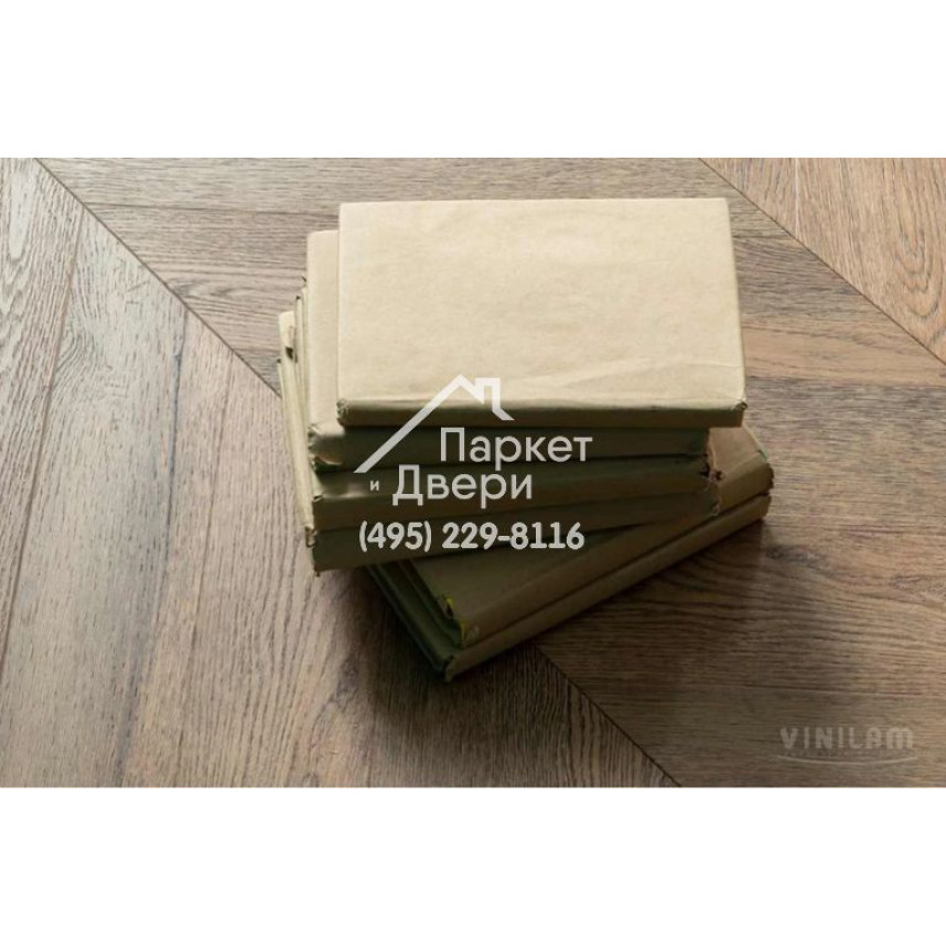 Виниловый пол Vinilam PARQUET CHEVRON Glue RI153610CL4 Шеврон Нормандия Glue 690x115x2,5 мм-7