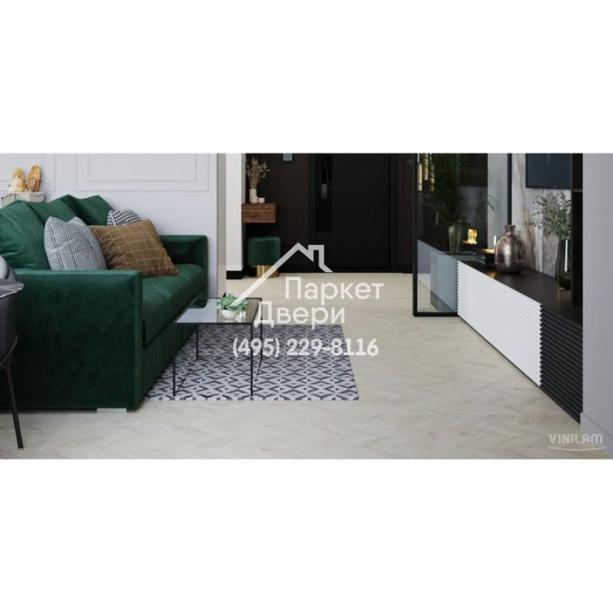 Виниловый пол Vinilam PARQUET CHEVRON Glue RI4777CL7 Шеврон Бриссак Glue 690x115x2,5 мм-2