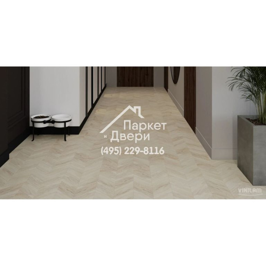 Виниловый пол Vinilam PARQUET CHEVRON Glue RI4777CL7 Шеврон Бриссак Glue 690x115x2,5 мм-6