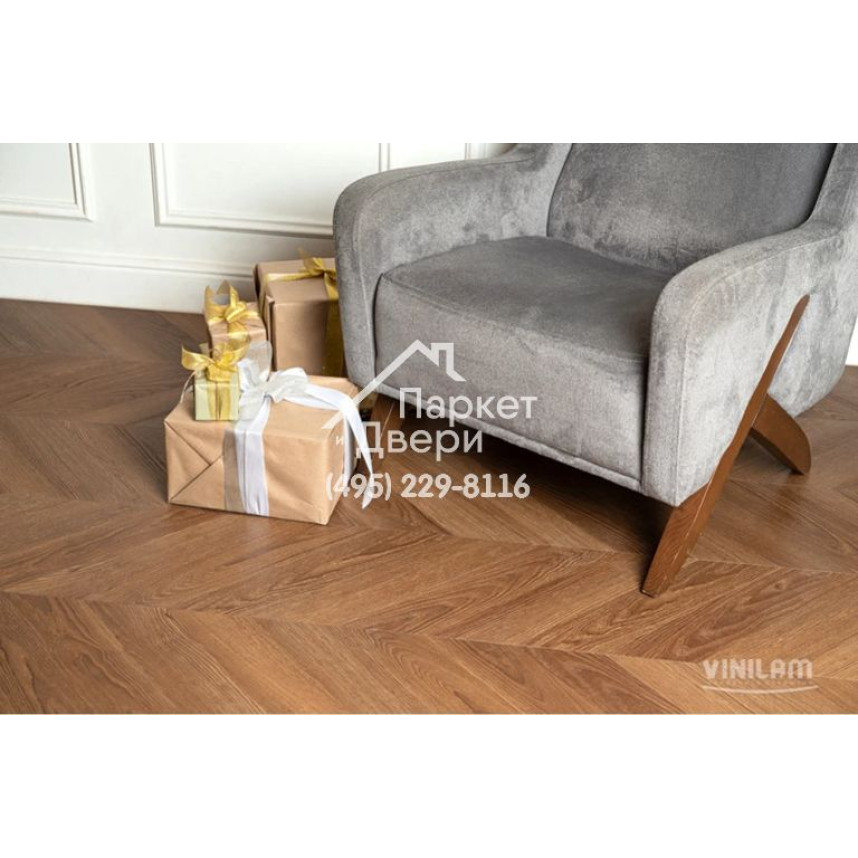 Виниловый пол Vinilam PARQUET CHEVRON Glue I1651102 Шеврон Плезир Glue 690x115x2,5 мм-4
