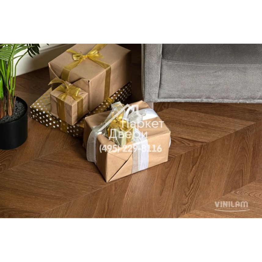 Виниловый пол Vinilam PARQUET CHEVRON Glue I1651102 Шеврон Плезир Glue 690x115x2,5 мм-5