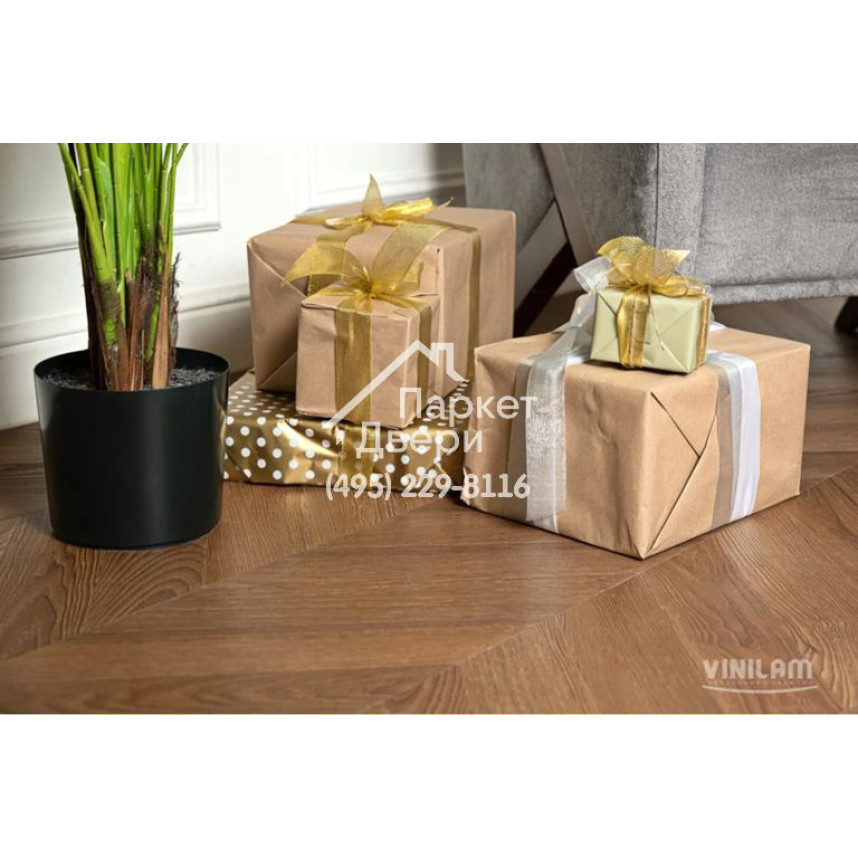 Виниловый пол Vinilam PARQUET CHEVRON Glue I1651102 Шеврон Плезир Glue 690x115x2,5 мм-6