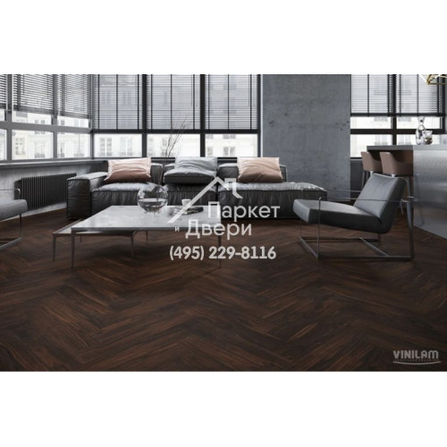 Виниловый пол Vinilam VinilPol Herringbone Glue 9977 Паркет Да Винчи Glue 609,6x152,4x2,5 мм