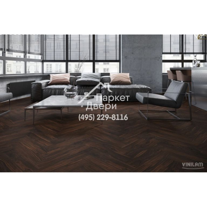 Виниловый пол Vinilam VinilPol Herringbone Glue 9977 Паркет Да Винчи Glue 609,6x152,4x2,5 мм-2