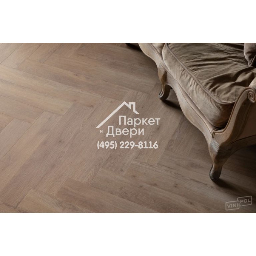 Виниловый пол Vinilam VinilPol Herringbone Glue 9965 Паркет Бруно Glue 609,6x152,4x2,5 мм-10
