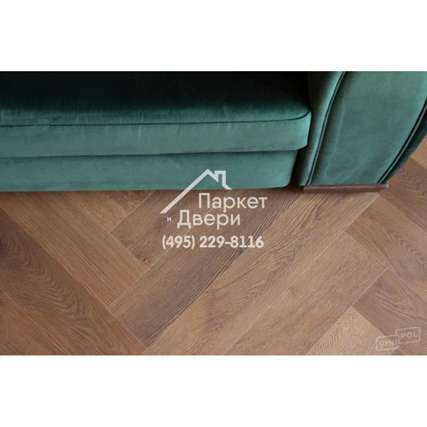 Виниловый пол Vinilam VinilPol Herringbone Glue 9911 Паркет Пикассо Glue 609,6x152,4x2,5 мм-16