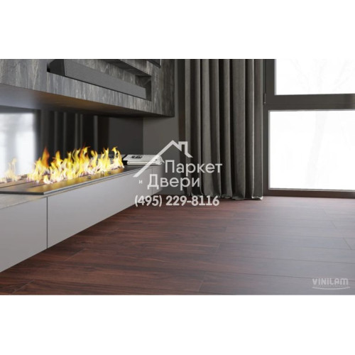 Виниловый пол Vinilam VinilPol Glue 8877 -EIR Орех Американский Glue 1219,6x228,6x2 мм