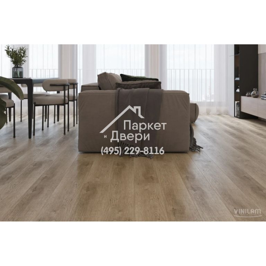 Виниловый пол Vinilam VINILAM Click 8857 Дуб Кассель 1220x181x3,7 мм-2