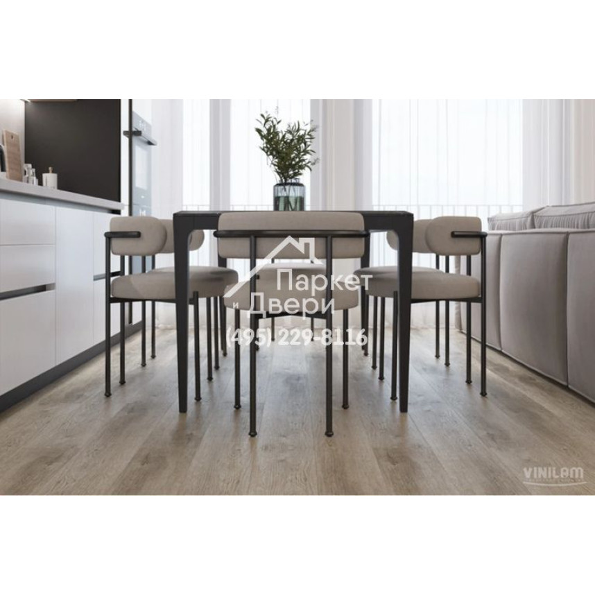 Виниловый пол Vinilam VINILAM Click 8857 Дуб Кассель 1220x181x3,7 мм-5