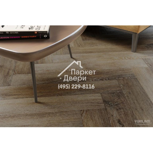 Виниловый пол Vinilam PARQUET Herringbone Glue GD11377 Паркет Тусон Glue 762x152,4x2,5 мм