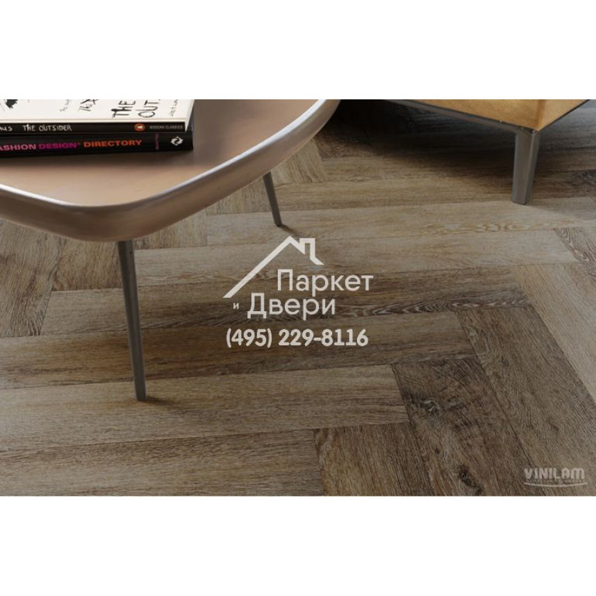 Виниловый пол Vinilam PARQUET Herringbone Glue GD11377 Паркет Тусон Glue 762x152,4x2,5 мм-3