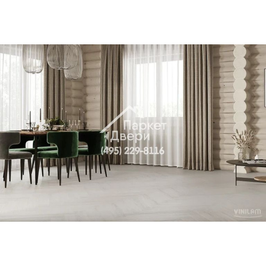 Виниловый пол Vinilam PARQUET Herringbone Glue GD11366 Паркет Санторини Glue 762x152,4x2,5 мм-1