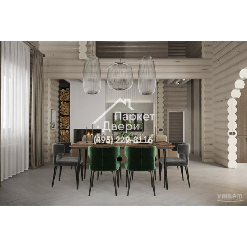 Виниловый пол Vinilam PARQUET Herringbone Glue GD11366 Паркет Санторини Glue 762x152,4x2,5 мм-2