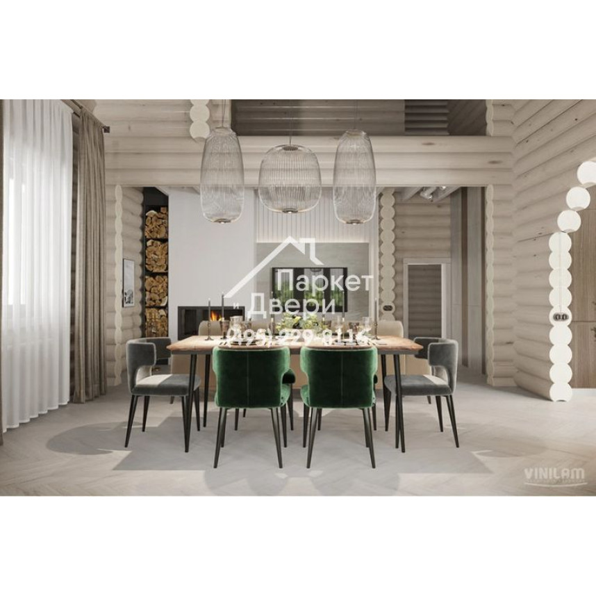 Виниловый пол Vinilam PARQUET Herringbone Glue GD11366 Паркет Санторини Glue 762x152,4x2,5 мм-3