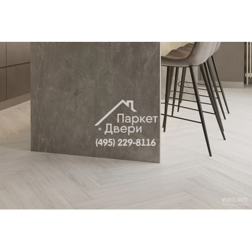 Виниловый пол Vinilam PARQUET Herringbone Glue GD11366 Паркет Санторини Glue 762x152,4x2,5 мм