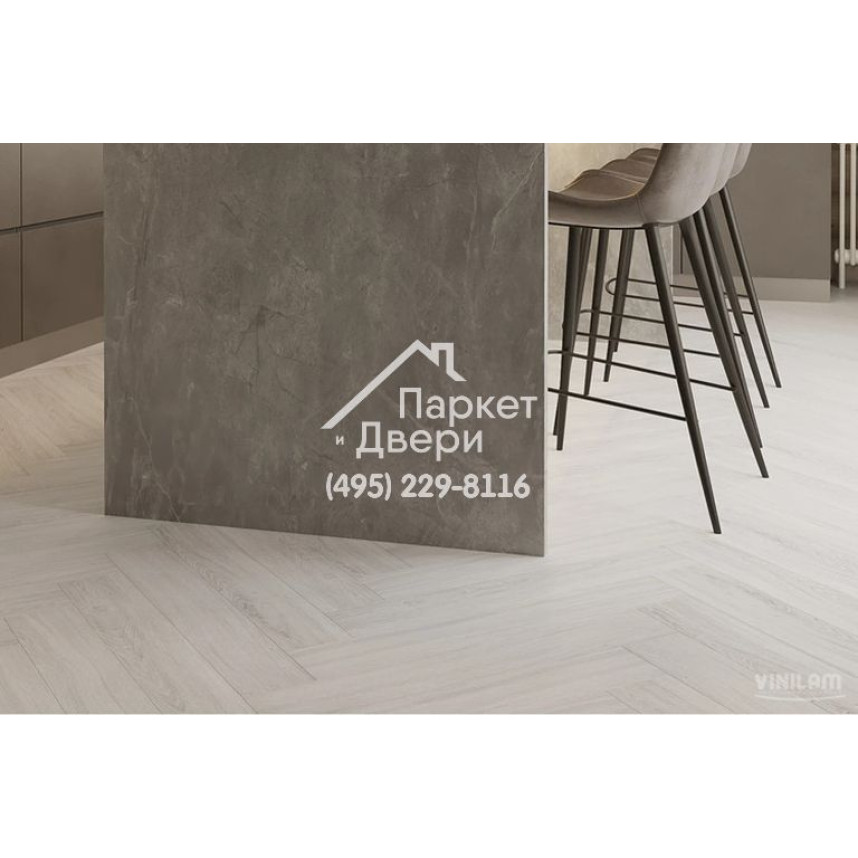 Виниловый пол Vinilam PARQUET Herringbone Glue GD11366 Паркет Санторини Glue 762x152,4x2,5 мм-6