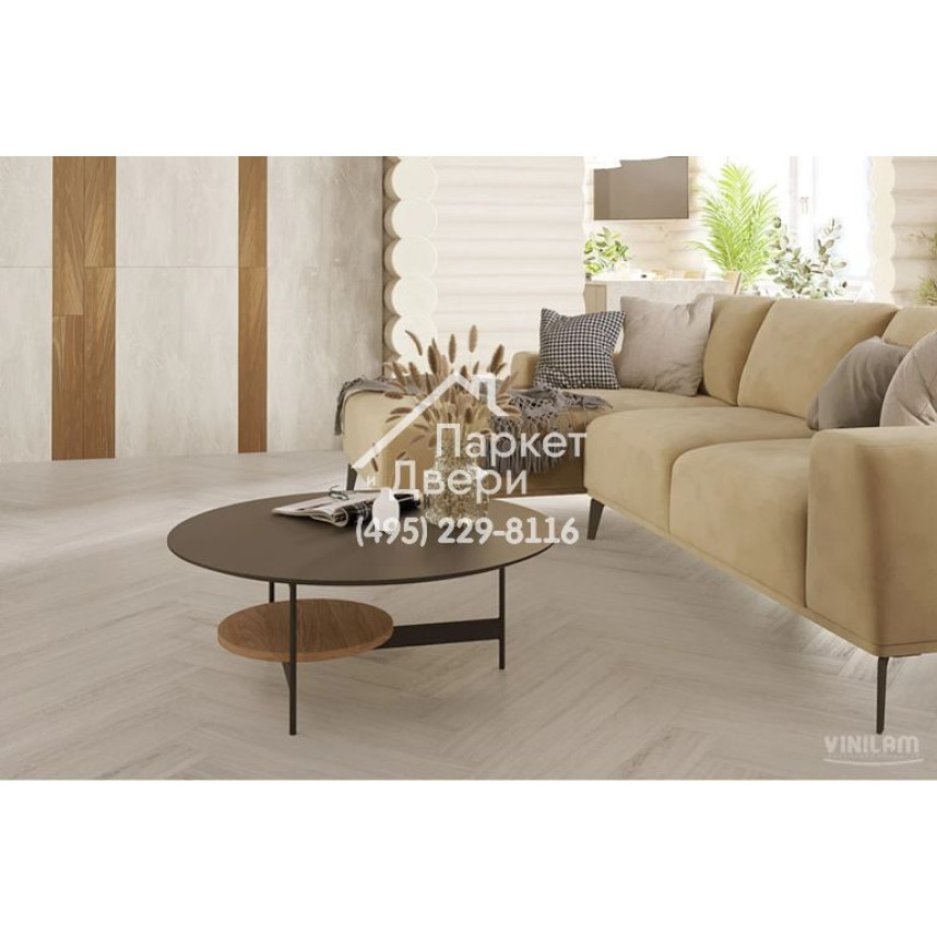 Виниловый пол Vinilam PARQUET Herringbone Glue GD11366 Паркет Санторини Glue 762x152,4x2,5 мм-7