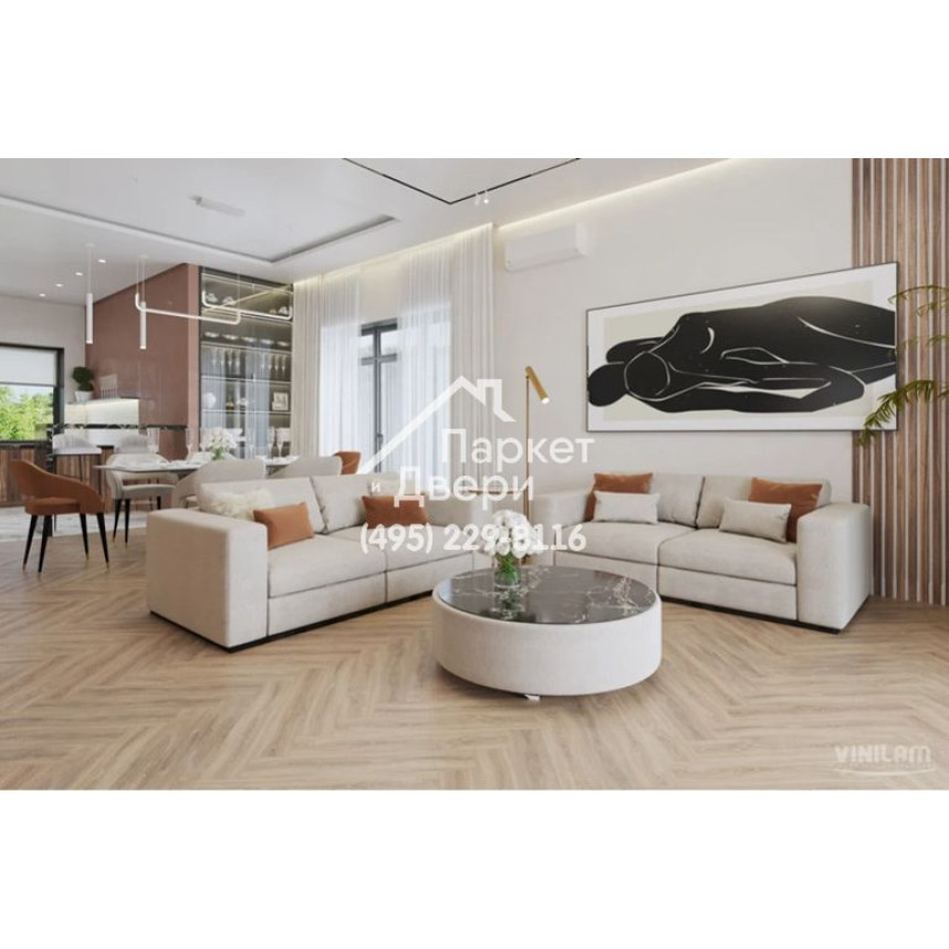 Виниловый пол Vinilam PARQUET Herringbone Glue GD11355 Паркет Монпелье Glue 762x152,4x2,5 мм-2