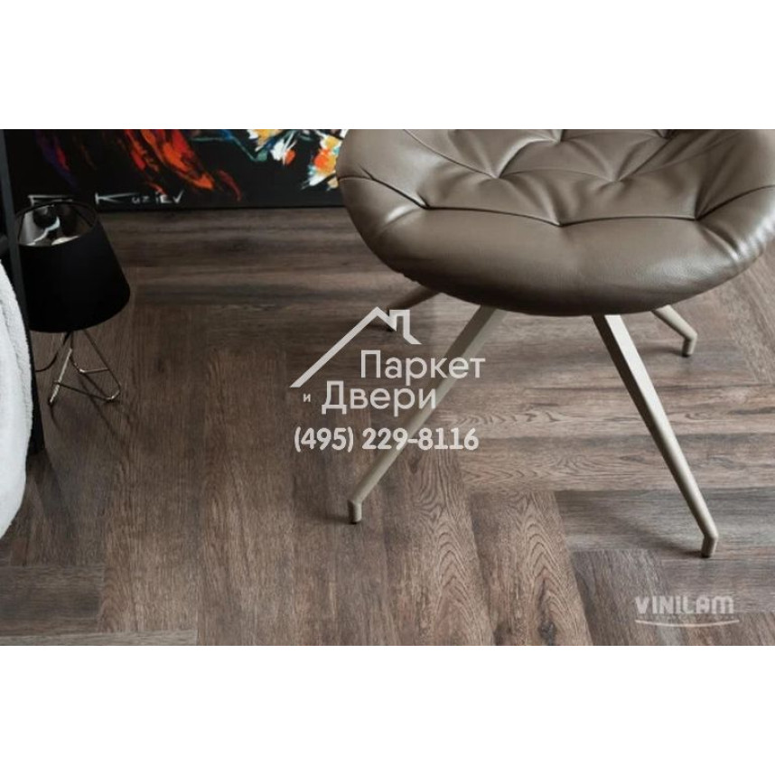 Виниловый пол Vinilam PARQUET Herringbone Паркет Донателло IS11211 720x120x6,5 мм