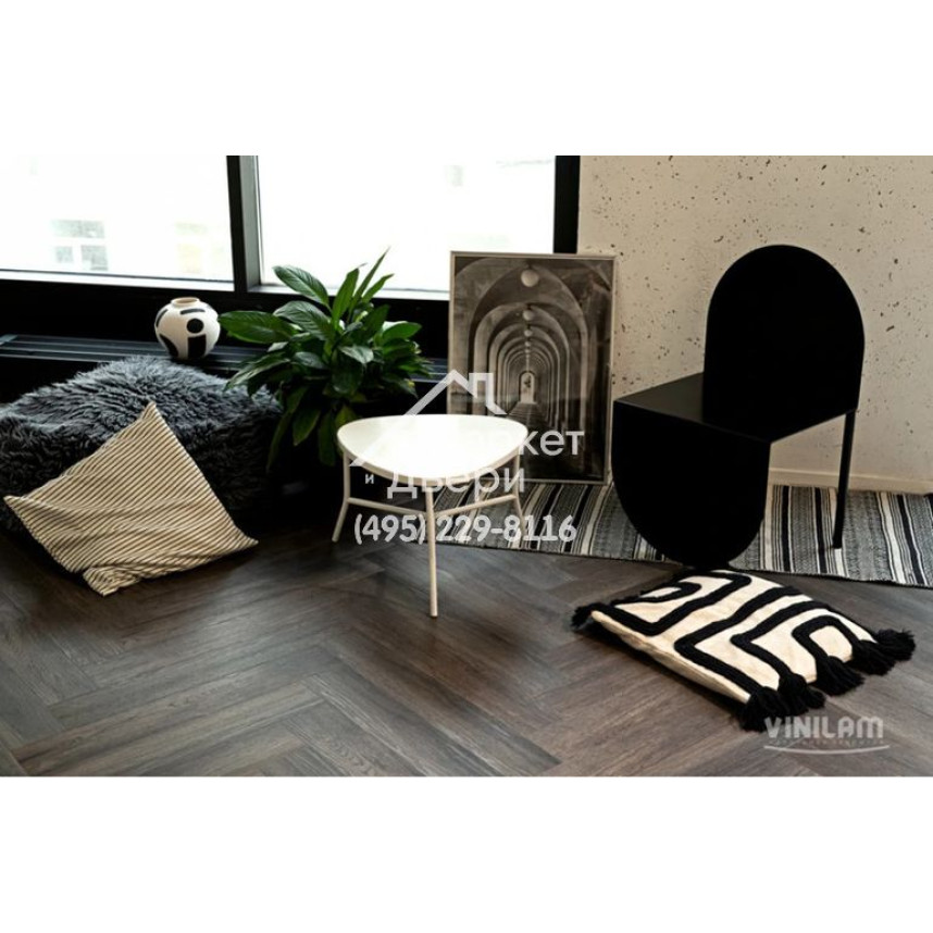 Виниловый пол Vinilam PARQUET Herringbone Паркет Донателло IS11211 720x120x6,5 мм-5