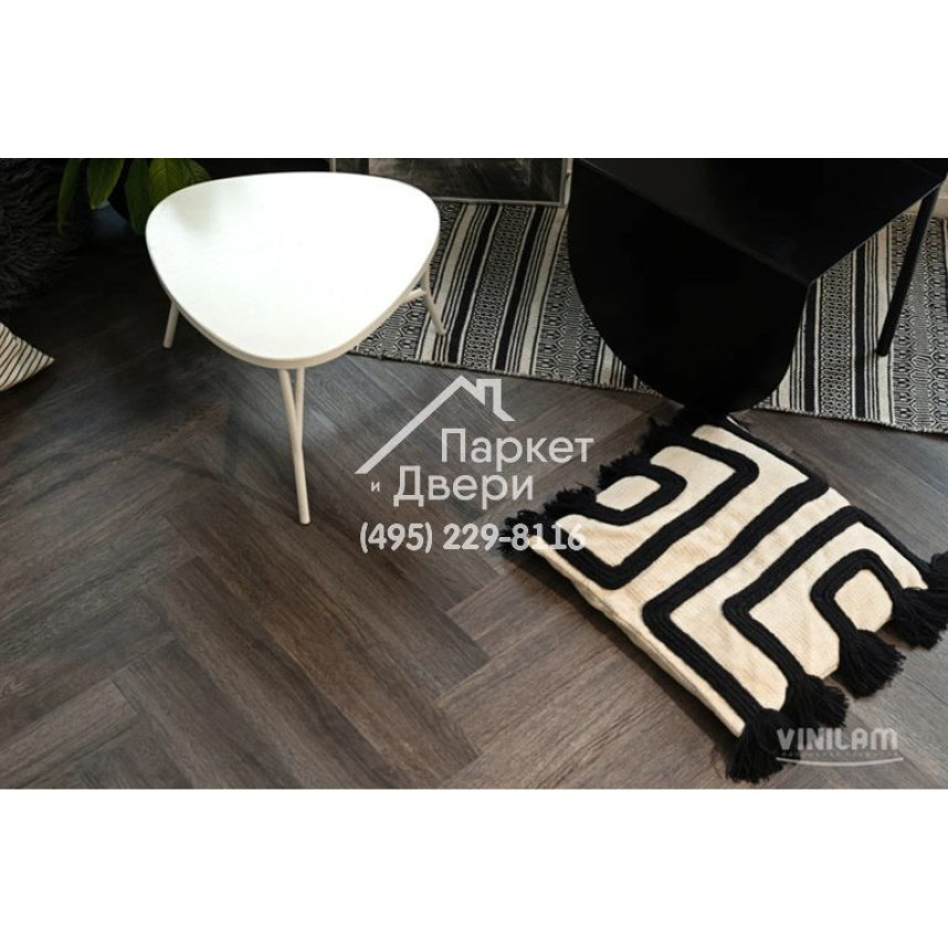 Виниловый пол Vinilam PARQUET Herringbone Паркет Донателло IS11211 720x120x6,5 мм-6