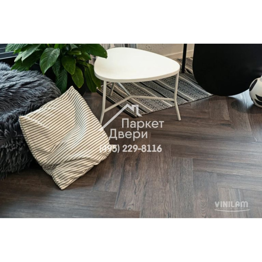 Виниловый пол Vinilam PARQUET Herringbone Паркет Донателло IS11211 720x120x6,5 мм-7