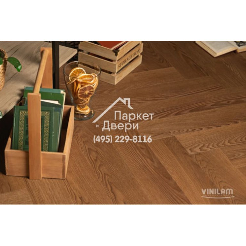 Виниловый пол Vinilam PARQUET Herringbone Glue GD11200 Паркет Винсент Glue 762x152,4x2,5 мм