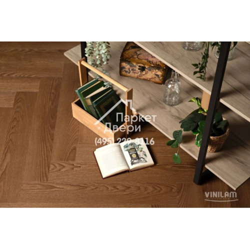 Виниловый пол Vinilam PARQUET Herringbone Паркет Винсент IS11200 720x120x6,5 мм