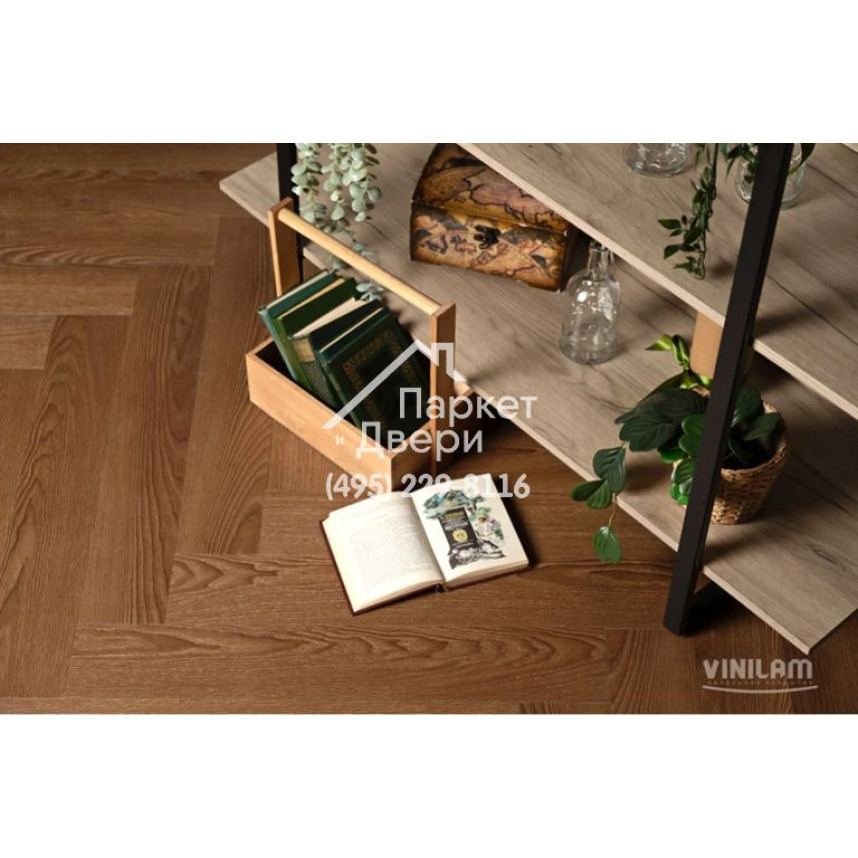 Виниловый пол Vinilam PARQUET Herringbone Паркет Винсент IS11200 720x120x6,5 мм-4