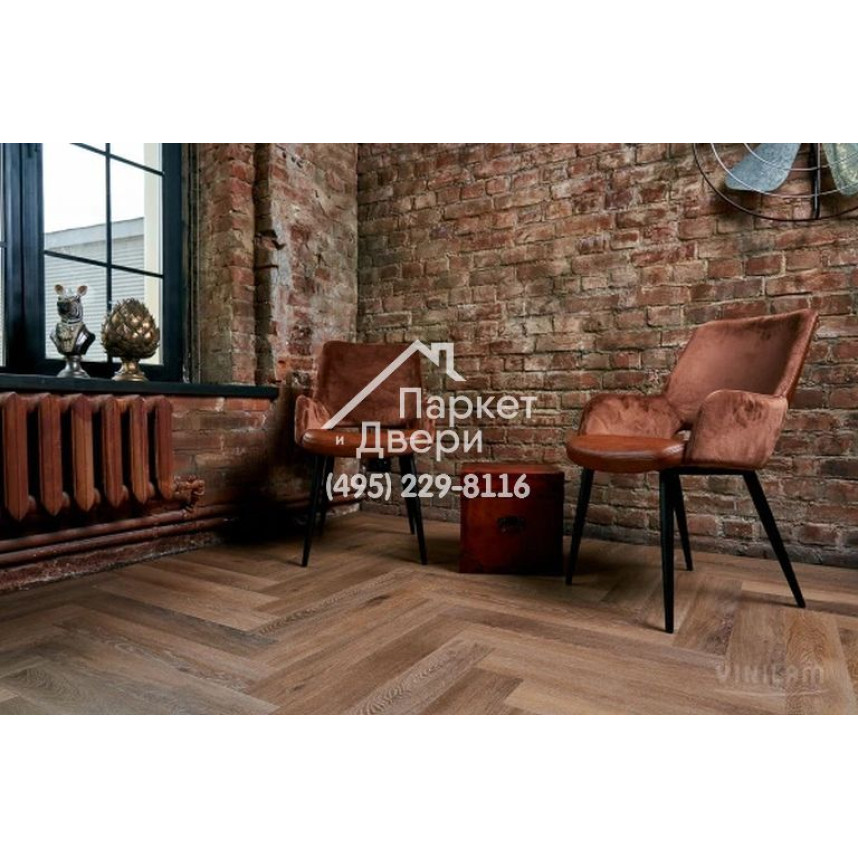 Виниловый пол Vinilam PARQUET Herringbone Glue GD11199 Паркет Венецианский Glue 762x152,4x2,5 мм