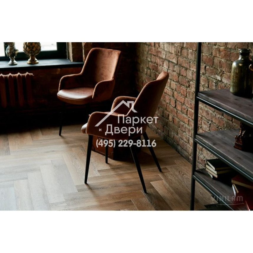 Виниловый пол Vinilam PARQUET Herringbone Glue GD11199 Паркет Венецианский Glue 762x152,4x2,5 мм-9