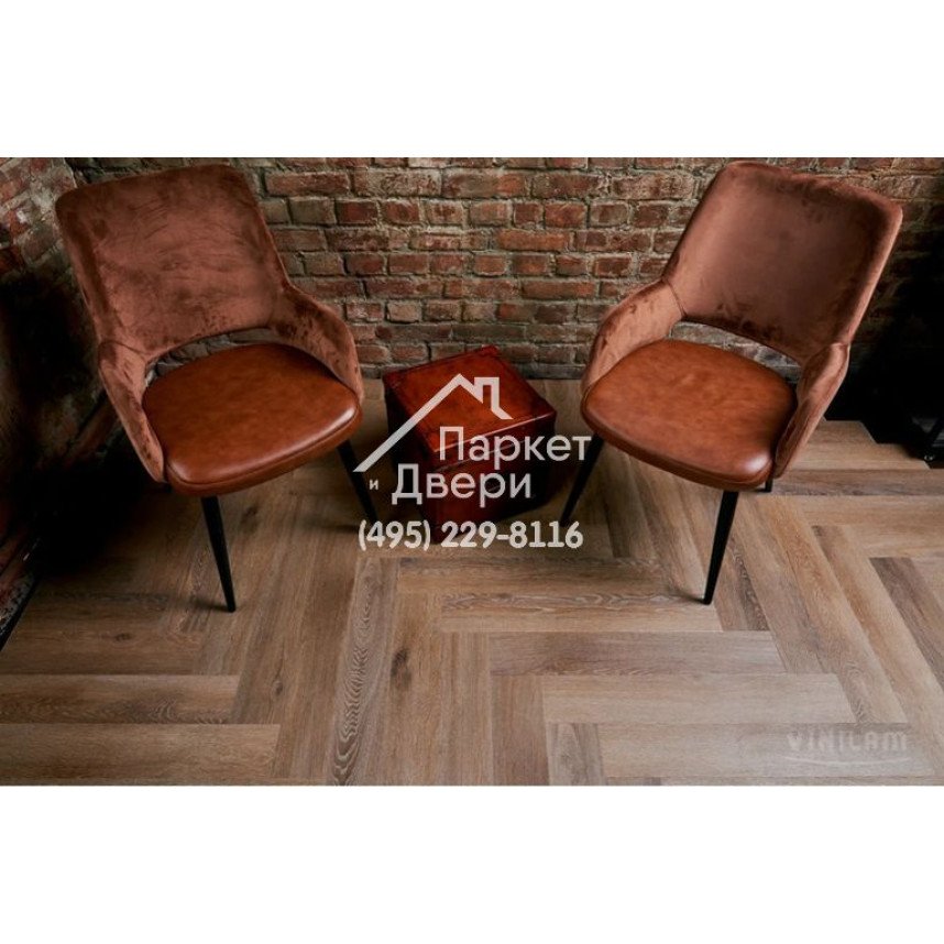 Виниловый пол Vinilam PARQUET Herringbone Паркет Венецианский IS11199 720x120x6,5 мм-10