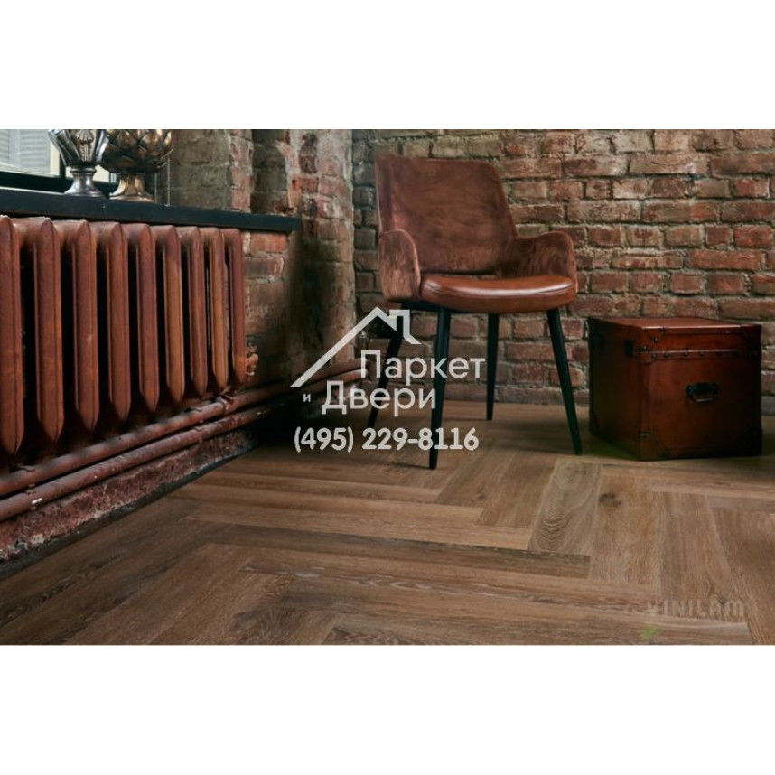 Виниловый пол Vinilam PARQUET Herringbone Паркет Венецианский IS11199 720x120x6,5 мм-7