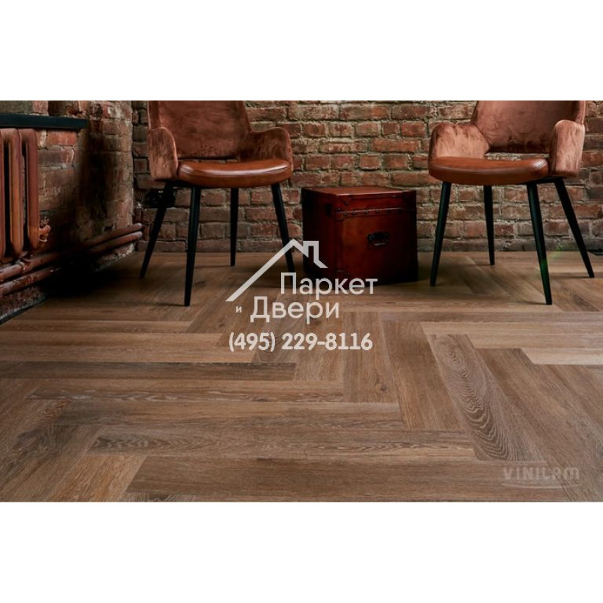 Виниловый пол Vinilam PARQUET Herringbone Паркет Венецианский IS11199 720x120x6,5 мм-6