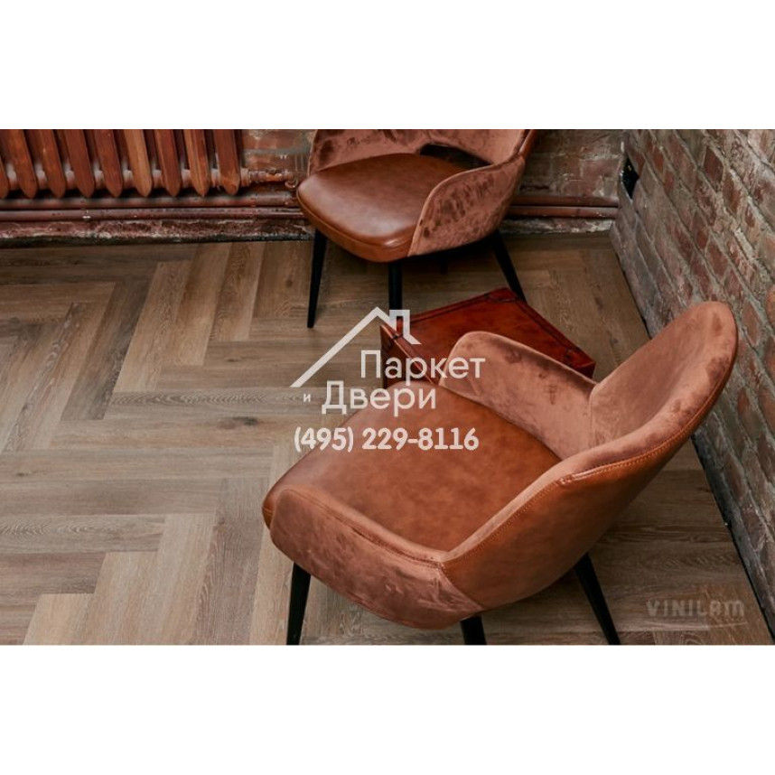 Виниловый пол Vinilam PARQUET Herringbone Паркет Венецианский IS11199 720x120x6,5 мм-3