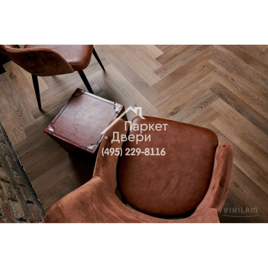 Виниловый пол Vinilam PARQUET Herringbone Паркет Венецианский IS11199 720x120x6,5 мм-2