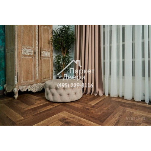 Виниловый пол Vinilam PARQUET Herringbone Glue GD11177 Паркет Версальский Glue 762x152,4x2,5 мм