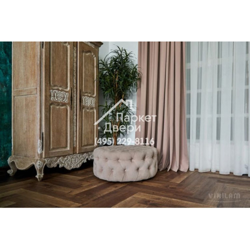 Виниловый пол Vinilam PARQUET Herringbone Glue GD11177 Паркет Версальский Glue 762x152,4x2,5 мм