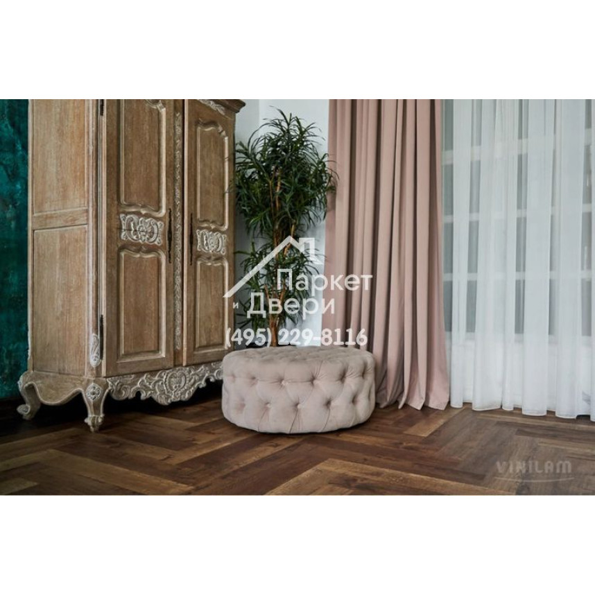 Виниловый пол Vinilam PARQUET Herringbone Glue GD11177 Паркет Версальский Glue 762x152,4x2,5 мм-4