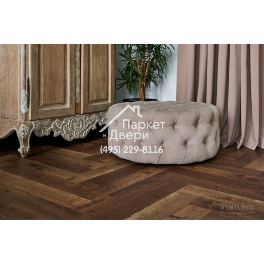 Виниловый пол Vinilam PARQUET Herringbone Glue GD11177 Паркет Версальский Glue 762x152,4x2,5 мм-7