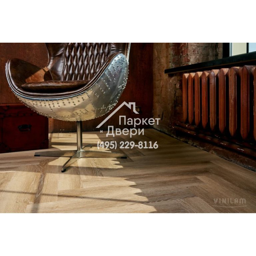 Виниловый пол Vinilam PARQUET Herringbone Паркет Классический IS11166 720x120x6,5 мм-9