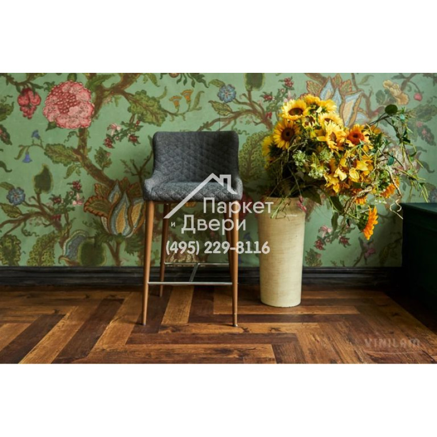 Виниловый пол Vinilam PARQUET Herringbone Паркет Парижский IS11155 720x120x6,5 мм-6