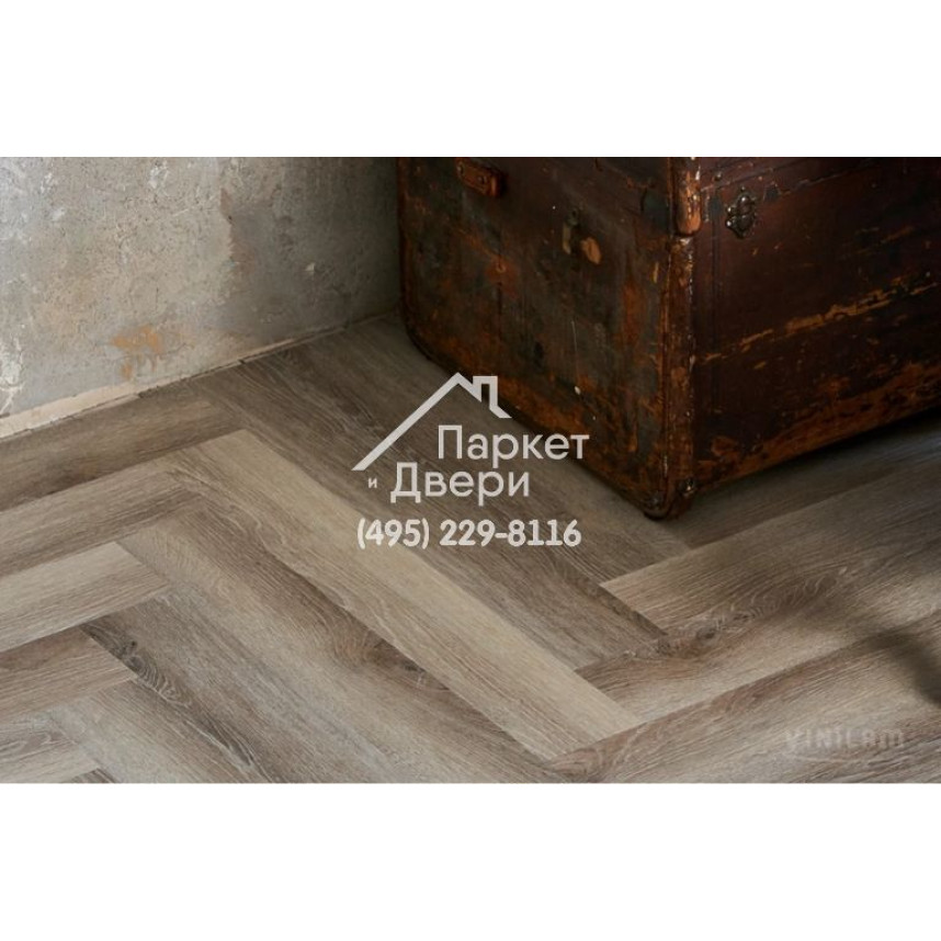 Виниловый пол Vinilam PARQUET Herringbone Glue GD11122 Паркет Эрмитаж Glue 762x152,4x2,5 мм-8