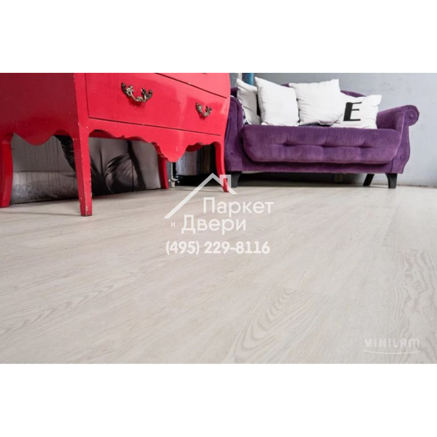 Виниловый пол Vinilam VINILAM Cork Дуб Линтер 10-077 1220x227x7 мм-8